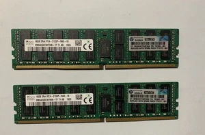 HP Server-Hynix 32GB (2x16GB) 240-pin DIMM PC4-2133R ECC REG -( HMA42GR7FR4N-TF) - Zdjęcie 1 z 1