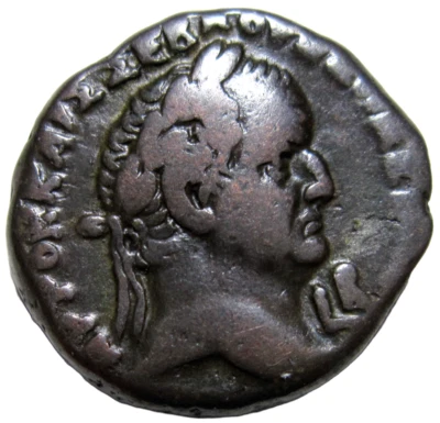 EGYPT, ALEXANDRIA, BILLON TETRADRACHM. VESPASIAN, 69-79 AD.  EIRENE REVERSE. - Image 1 of 3
