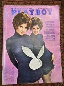 Playboy Vintage Magazine  October 1970  Mary & Madeleine Collinson Twin Playmate - Picture 1 of 4