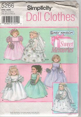 18   Doll  Clothes  Sewing Pattern, Dress, Cape, Bridal Gown, Head Piece • 8.41€