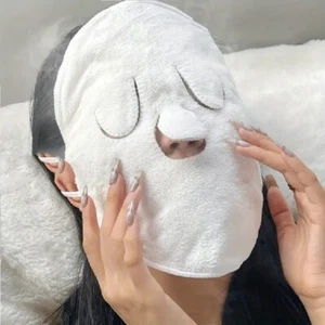 Reusable Cotton Face Steam Towel Mask β Spa Facial Steamer Hot Compress Wrap - Picture 1 of 5