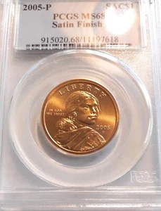 2005-P SACAGAWEA NATIVE AMERICAN DOLLAR PCGS MS68 SATIN FINISH - Bild 1 von 4