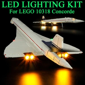 LED Licht Kit für LEGO Concorde 10318 Flugzeug Bausteine DIY LED Dekor Zubehör - Bild 1 von 15