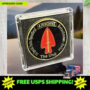 DELTA Force Airborne Army Special Forces 1st SOF The Unit Challenge Coin W CASE! - Picture 1 of 4