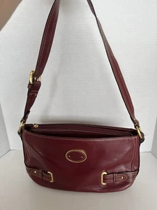 Etienne Aigner Leather Shoulder Bag Handbag Purse Aigner Burgundy Oxblood Nice! - Picture 1 of 22