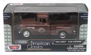 MotorMax 1955 Chevy Step Side Pickup Brown 1:43 Mt Ranier Railroad - Picture 1 of 2