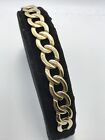 Vintage  Gold  Tone   Large  Uniuqe  Link  Bracelet  sz 7.5"