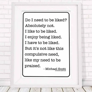 Michael Scott Quote - The Office Poster Print Sizes A5 to A0 **FREE DELIVERY** - Foto 1 di 14