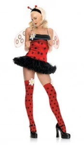 Sexy Strapless Red And Black Ladybug Ultra Mini Dress Halloween Costume XS - Picture 1 of 8