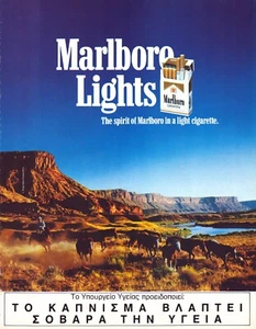 Marlboro Cigarettes Cowboy Come To The Flavor Original Vintage Print Ad 1990!! - Picture 1 of 1
