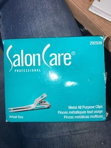 H4 New Sealed Salon Care All Purpose Metal Clips 80 count Hair - Picture 1 of 2