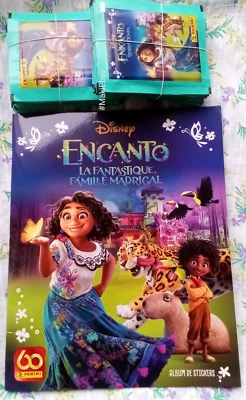 DISNEY ENCANTO - Lot Album vide + 50 pochettes de stickers cartes Panini - Photo 1/3