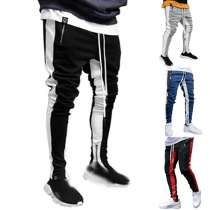 Mens Slim Fit Tracksuit Bottoms Sport Jogging Joggers Sweat Pants Trousers 2025 - Picture 1 of 15