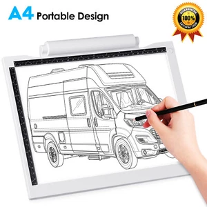 A4 LED Licht Pad Lichttisch Leuchttablet Leuchtplatte Dimmbar Zeichenbrett - Bild 1 von 12