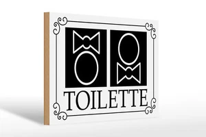 Holzschild Toilette 30x20 cm WC Piktogramm Holz Deko Schild wooden sign - Bild 1 von 5