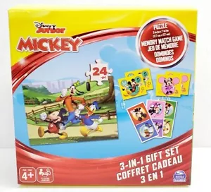 DISNEY JUNIOR MICKEY 3 IN 1 Memory Match Game - Puzzle - Domino Educativo - Foto 1 di 2
