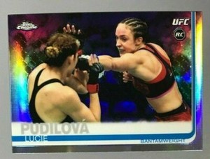 2019 Topps Chrome UFC Refractor Rookie Card Lucie Pudilova  #44