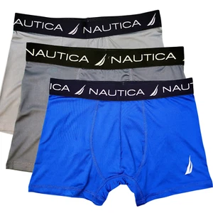 Nautica 3 Pack Mens Boxers Shorts Underwear Blue Grey Microfibre S M L XL - Picture 1 of 12