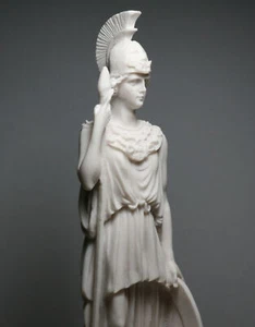 Statua scultura Athena Minerva dea greca romana fatta a mano figura 10,23 in - Foto 1 di 11