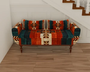 Upholstered Ottoman Bench with Storage Coat Bench Sofa without Back Armed Bench - Picture 1 of 9