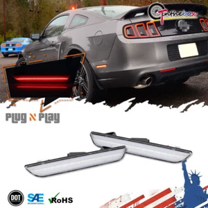 Luces indicadoras laterales traseras LED rojas lentes transparentes para Ford Mustang 2010-2014 - Imagen 1 de 11