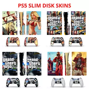 PS5 Slim Disk GT Grand Theft Skin Sticker Decal Vinyl Wrap for Playstation5 Slim - Bild 1 von 16