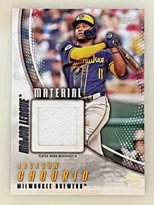 2025 Topps Series 1 Jackson Chourio Major League Material Jersey - Picture 1 of 2