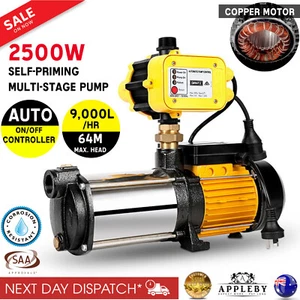 2500W Multi Stage High Pressure Rain Water Tank Pump Electric Garden Irrigation - Picture 1 of 12