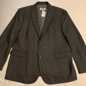 Joseph Abboud Wool Blazer Mens XL 46-48 Sport Coat Black Gray New NWT $200 - Picture 1 of 15