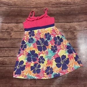 Girl’s Justice Tropical Flower Floral Glitter Sundress Size 12 - Picture 1 of 4