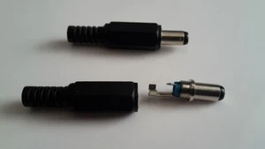 NoName, 2 Stück DC-Stecker, Hohlstecker, 1,5x5,5x9,5mm, gerade, unbenutzt - Bild 1 von 1
