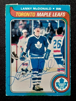 LANNY McDONALD AUTHENTIC AUTOGRAPH 1979-80 O-PEE-CHEE 79-80 NO 153       91310 - Image 1 of 2