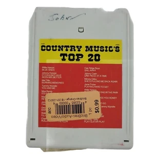 Country Music's Top 20 Hits 8 Track Tape Vtg White 1979 Compilation Music Retro - Picture 1 of 8