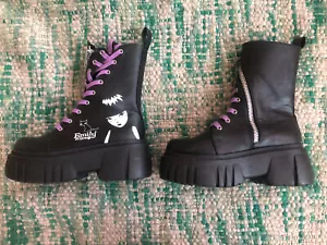 Emily The Strange Dolls Kill Mall Goth Platform Punk Combat Boot Size 6M - Picture 1 of 10