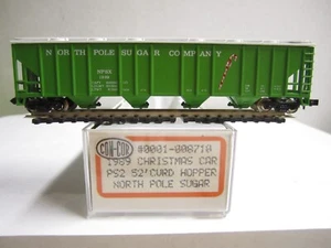 CON COR 1989 CHRISTMAS 8710 XMAS PS2 52' COVERED HOPPER CANDY CANE NORTH POLE N - Bild 1 von 4