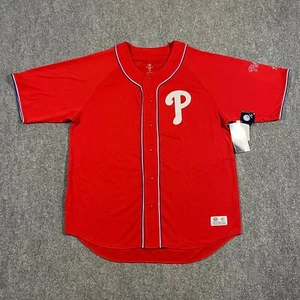 Philadelphia Phillies True Fan Jersey Adult X-Large Red Sewn Logo MLB Baseball - Picture 1 of 17
