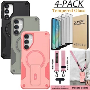 Magnetic Stand Case Cover + Chain / Screen Protector For Samsung Galaxy A16 5G - Picture 1 of 39