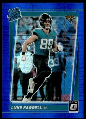 2021 Donruss Optic BLUE PRIZM Luke Farrell Rookie Jacksonville Jaguars #287 - Image 1 of 2