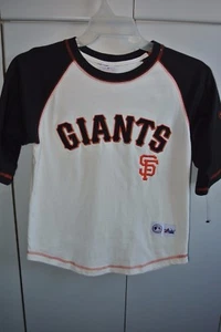 San Francisco Giants  Boys Size 8  Embroidered 3/4 Sleeve Tee Majestic/NWOT - Picture 1 of 7