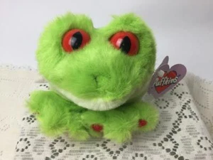 1994 Puffkins Collection Freddy Green Tree Frog Style 6690 mit Original Etikett - Bild 1 von 6