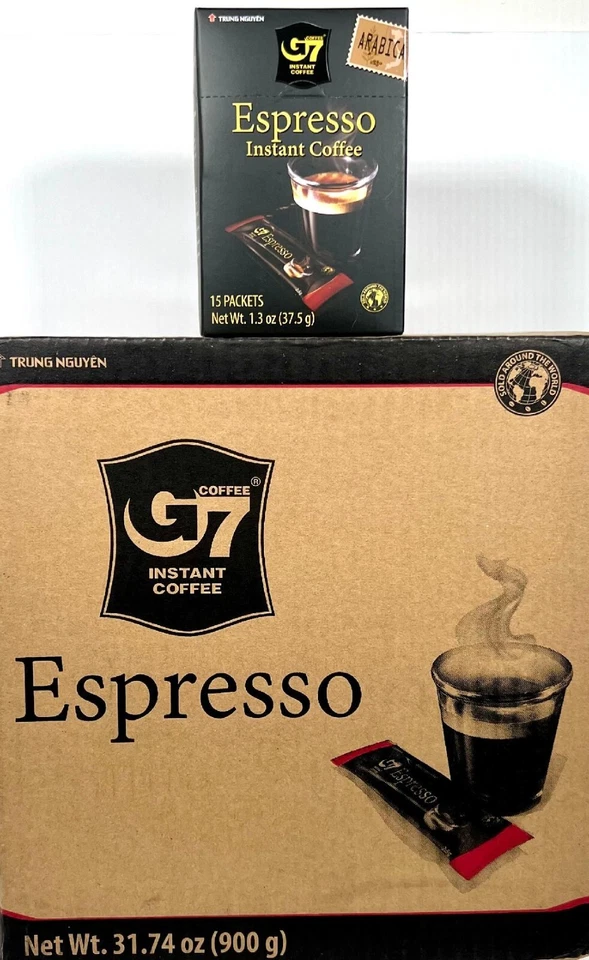 G7 Espresso Instant Coffee 2.5g *15 Sachets 3p 100 Pure Soluble Trung Nguyen Kr