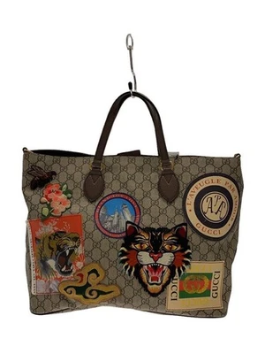 GUCCI tote bag bag_GG Supreme PVC Beige Used - Image 1 of 4