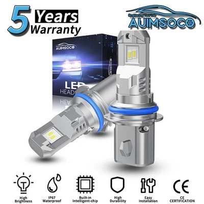 For Ford Bronco 1992-1996 2Pcs 9007 LED Headlight Kit Bulbs Hi/Lo Beam 72000LM - Image 1 of 4