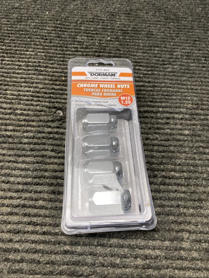 Porca de roda Dorman 711-401 bolota cromada 2 peças M12-1.25 para 17 Nissan Rogue TITAN - Imagem 1 de 4