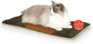 Almohadilla de cama térmica para gatos K&H Pet Products para 25,0" L x 13,0" W x 1,0" Th, moca/bronceado  - Imagen 1 de 9