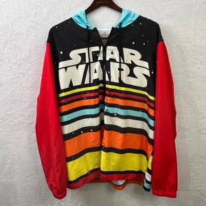 Disney Star Wars Hooded Windbreaker Adult Large Lightweight Jacket - Picture 1 of 7