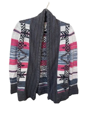 Ecote Urban Outfitters Women's Aztec Cardigan Sweater Open Front Cottage Knit S - Image 1 of 3
