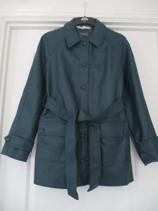 NEW RUTH LANGSFORD Faux Leather Jacket Size UK 12 - Teal - Picture 1 of 4