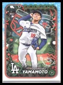 2024 Topps Holiday #H88 Yoshinobu Yamamoto RC Los Angeles Dodgers - Picture 1 of 2