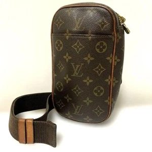 Louis Vuitton Body Bag Pochette Gange Monogram Canvas Brown Vintage CA0073 - Picture 1 of 24